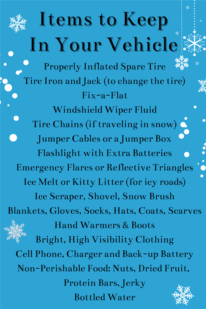 Winter Driving - List of Things to Keep in Your Car - Graham Auto Repair